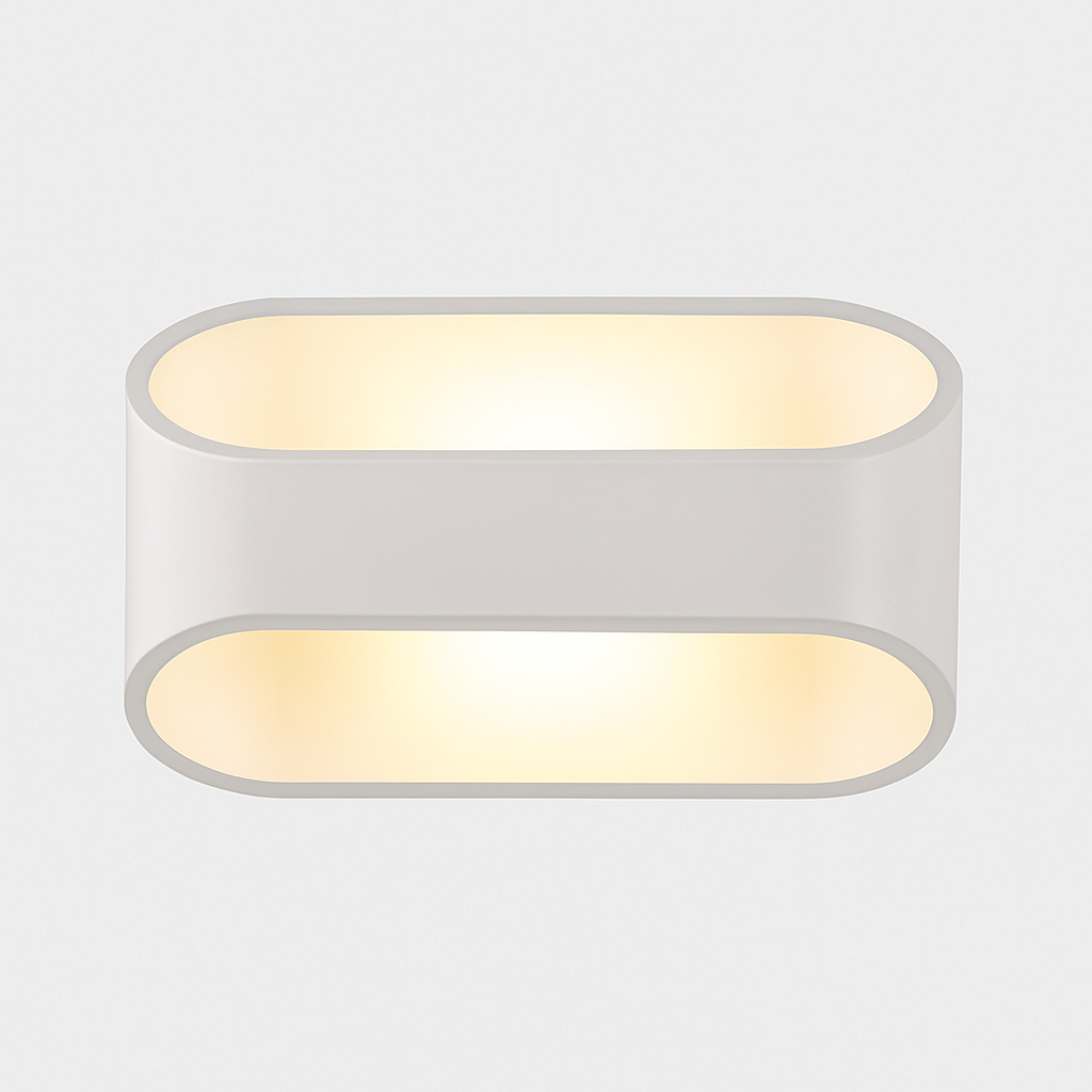 Witte aluminium LED wandlamp met applicatieontwerp