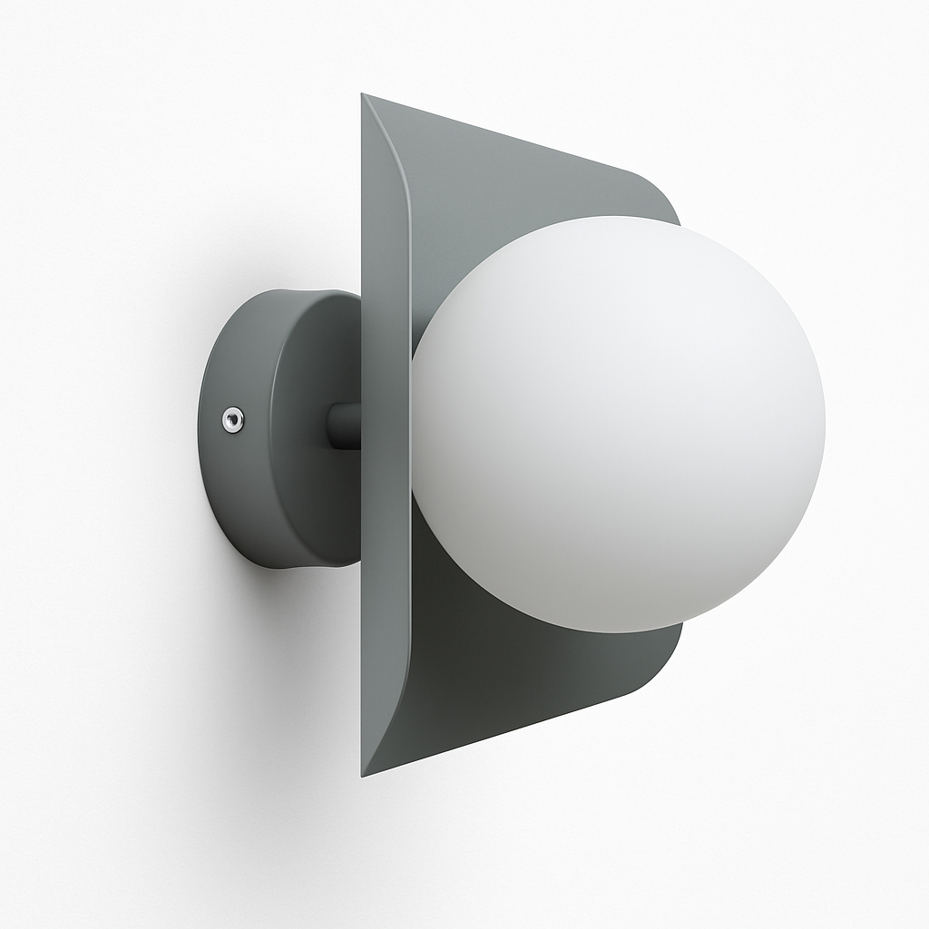 Wandlamp met witte bol Morden Minimalist met LED (in kleuren)