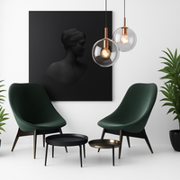 Wandlamp met hangende glazen bol