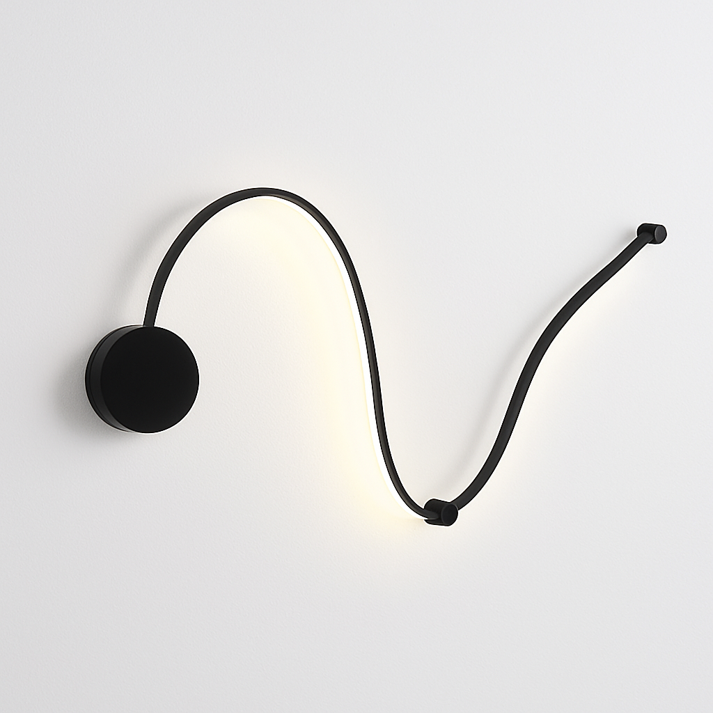 Design wandlamp met LED in art deco stijl