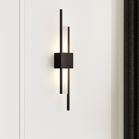 Design LED wandlamp met gouden metalen balk Xeres