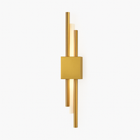 Design LED wandlamp met gouden metalen balk Xeres