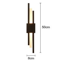 Design LED wandlamp met gouden metalen balk Xeres