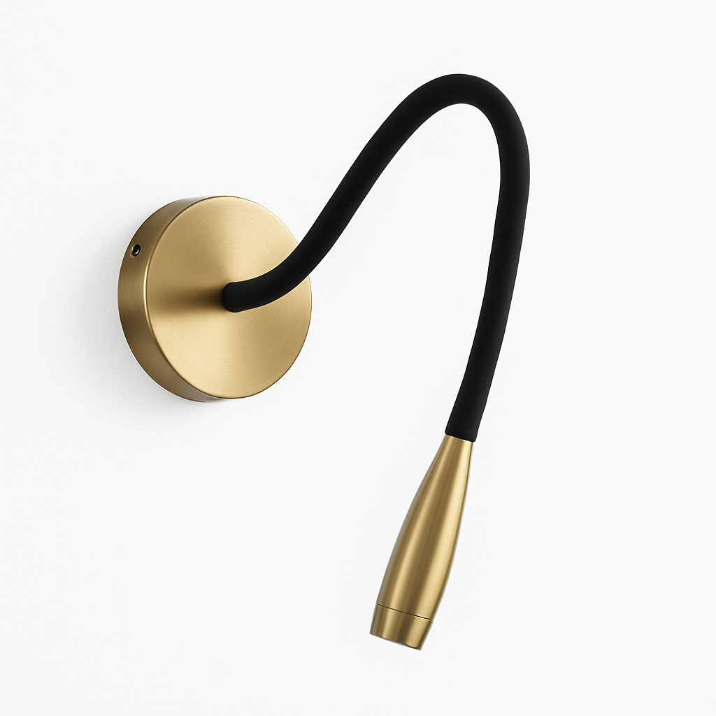 Design LED wandlamp met verstelbare zwarte arm