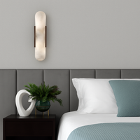 Design LED wandlamp in afgerond marmer stijl Shining