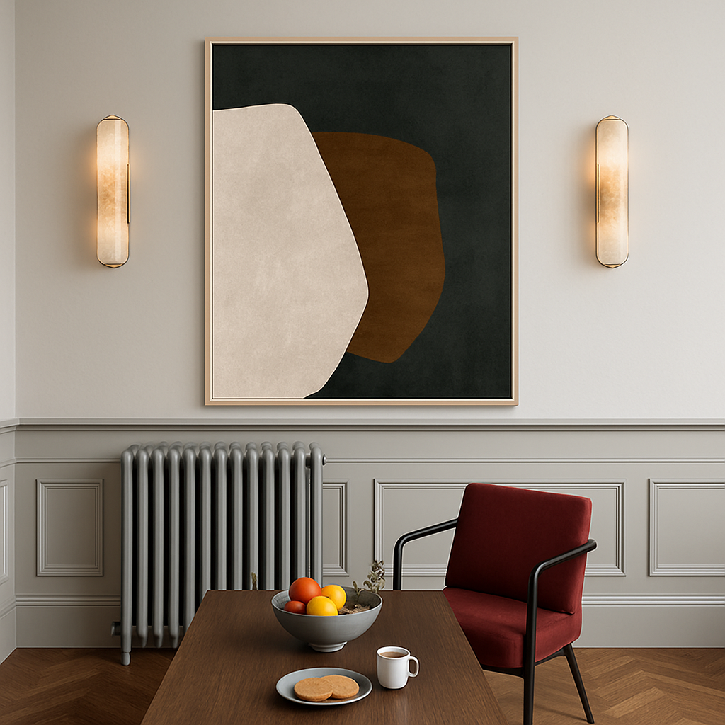 Design LED wandlamp in afgerond marmer stijl Shining