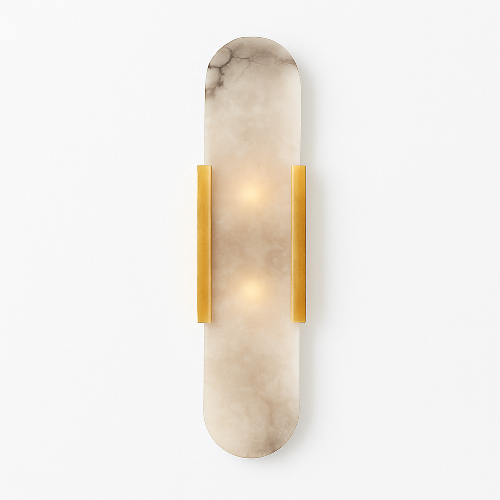 Design LED wandlamp in afgerond marmer stijl Shining