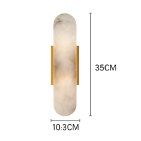 Design LED wandlamp in afgerond marmer stijl Shining