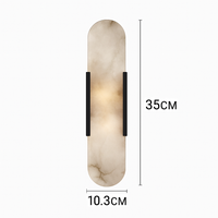 Design LED wandlamp in afgerond marmer stijl Shining
