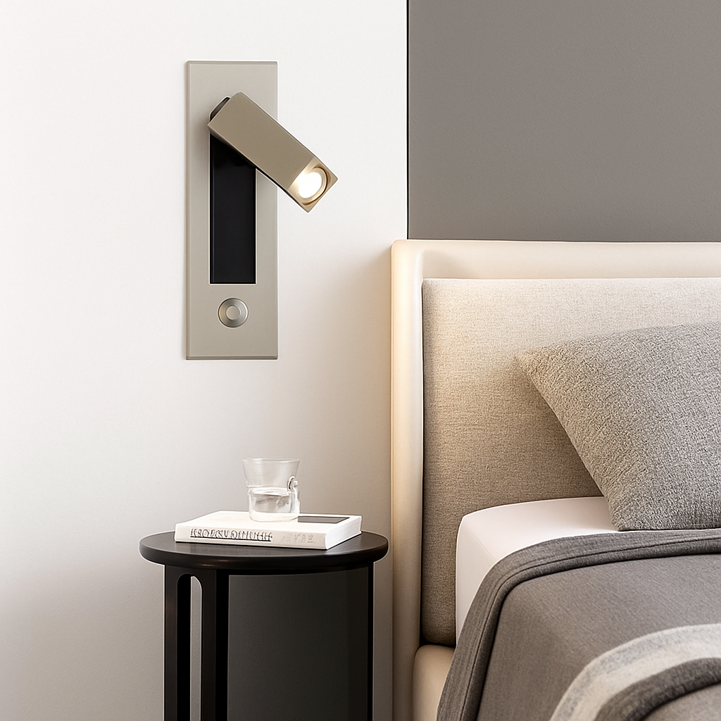 Design wandlamp leeslamp LED vierkant Reading