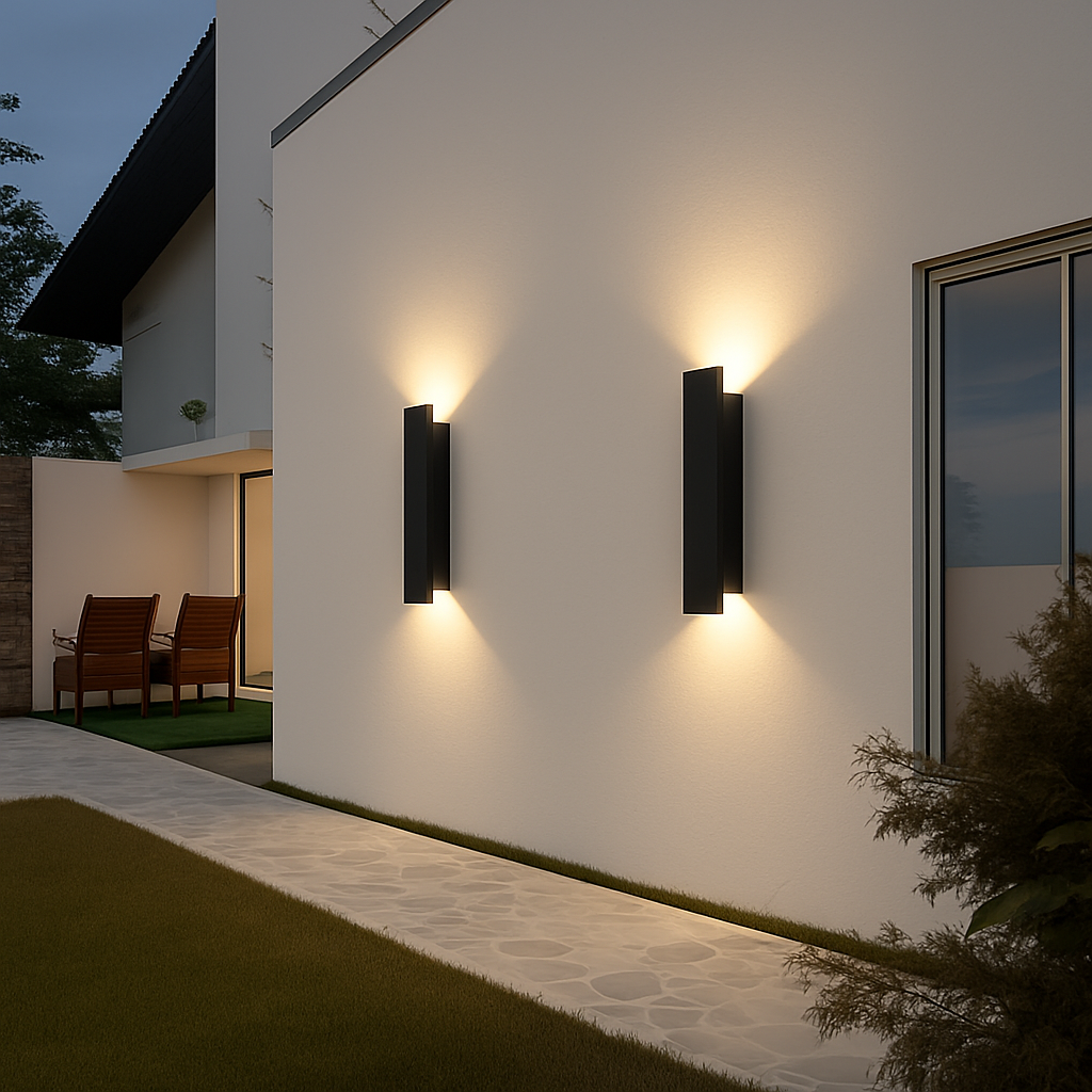 Waterdichte buitenwandlampen met aluminium strip 18W LED zwarte wandlamp slaapkamer buitenverlichting