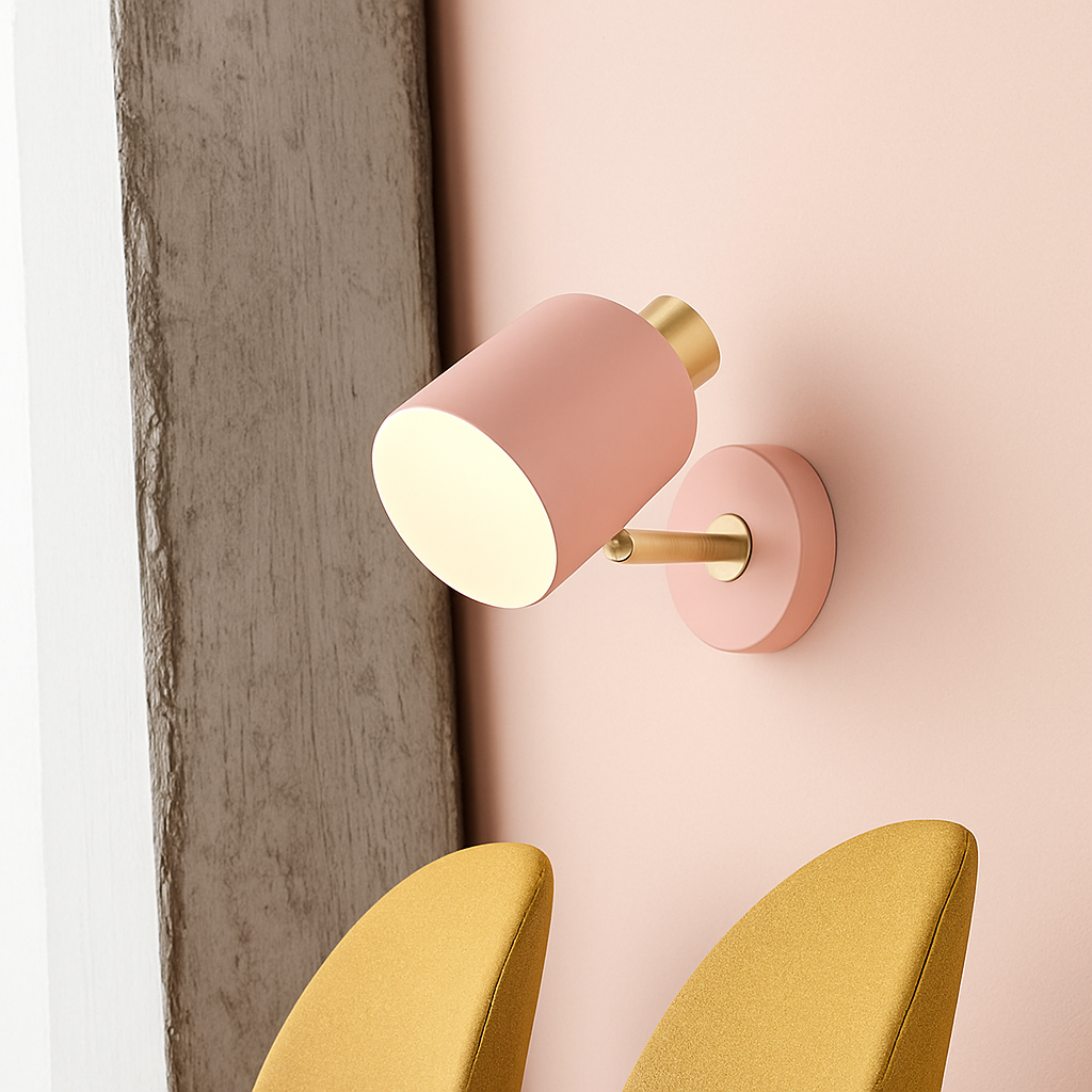 Wandlamp LED met ronde verstelbare kap in Deco kleur