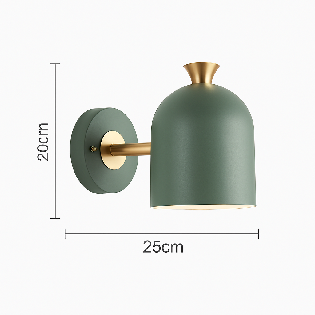 Wandlamp LED met ronde verstelbare kap in Deco kleur