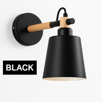 Wandlamp LED van hout en metaal Nordic