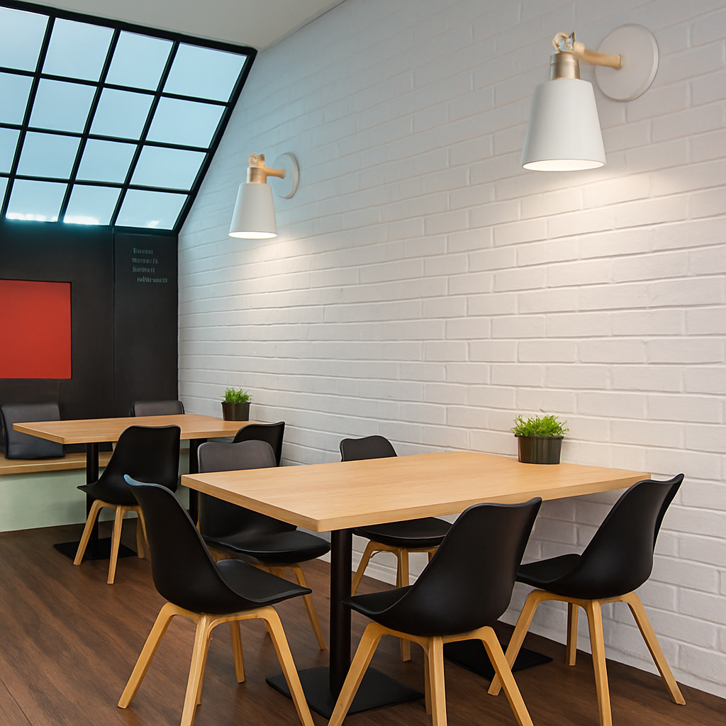 Wandlamp LED van hout en metaal Nordic