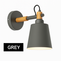 Wandlamp LED van hout en metaal Nordic