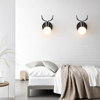 LED wandlamp in de vorm van een hert van hout Novelty