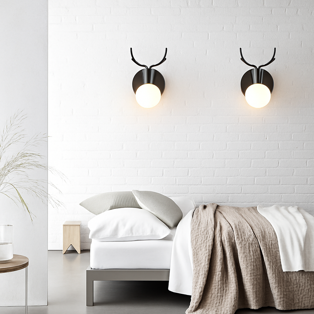 LED wandlamp in de vorm van een hert van hout Novelty