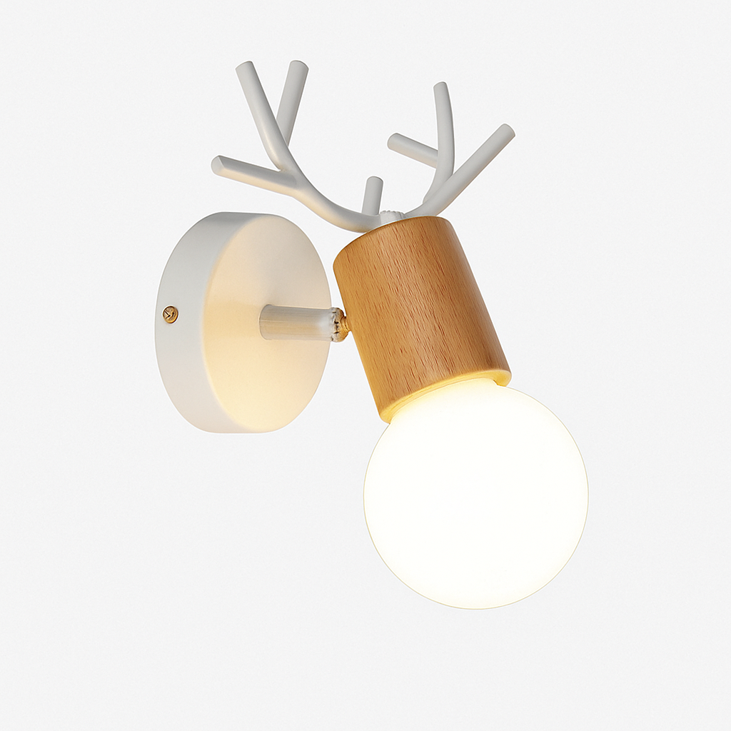 LED wandlamp in de vorm van een hert van hout Novelty