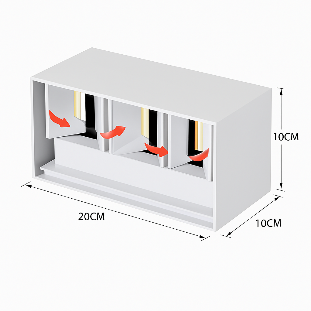 LED wandlamp omhoog en omlaag waterdicht IP65