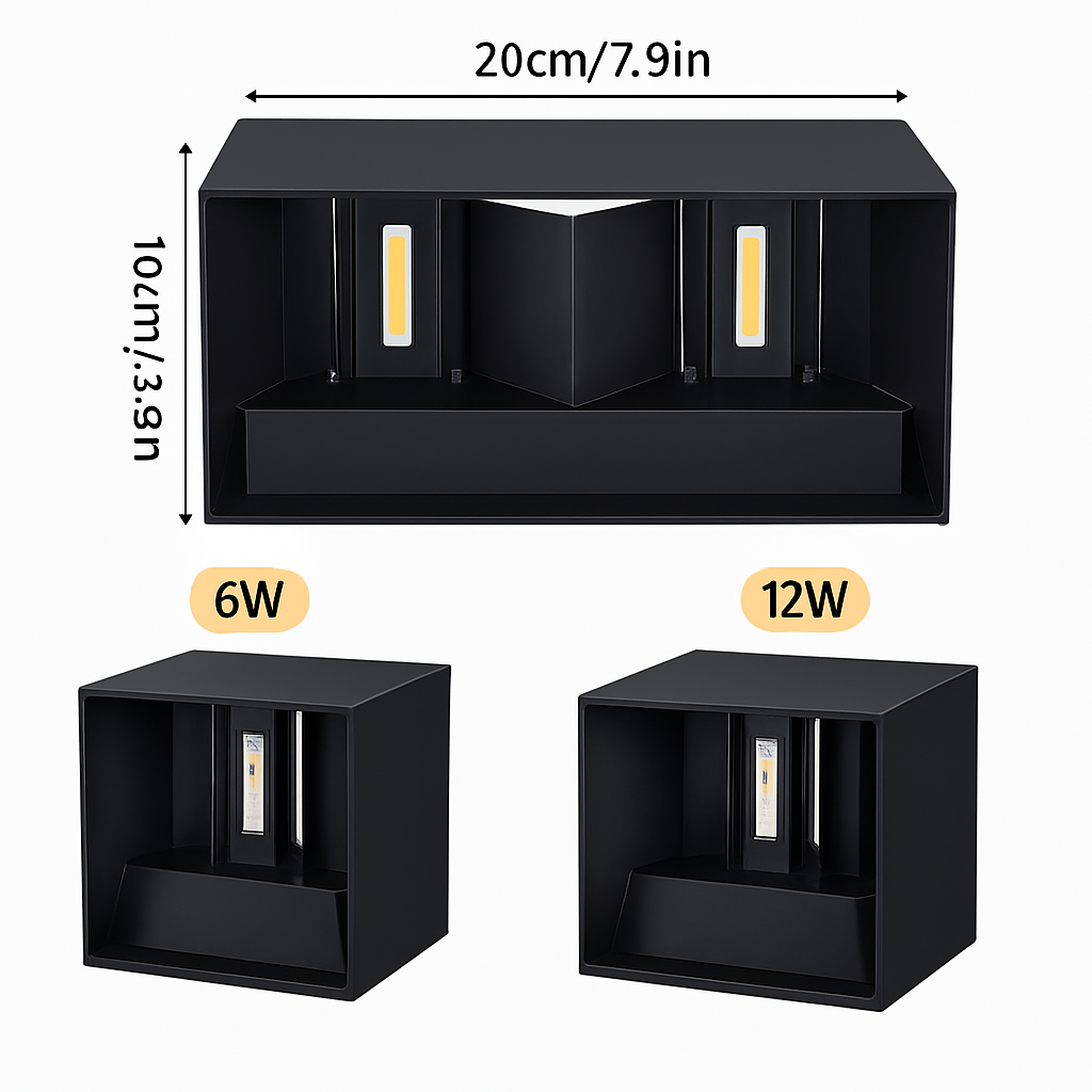 LED wandlamp omhoog en omlaag waterdicht IP65