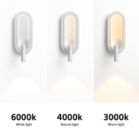 LED Wandlamp Leeslamp voor Slaapkamer Hotel Hoofdbord Nacht Boeklamp Rotatie Nachtkastje met Binnen LED Boeklicht 90-260V