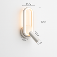 LED Wandlamp Leeslamp voor Slaapkamer Hotel Hoofdbord Nacht Boeklamp Rotatie Nachtkastje met Binnen LED Boeklicht 90-260V