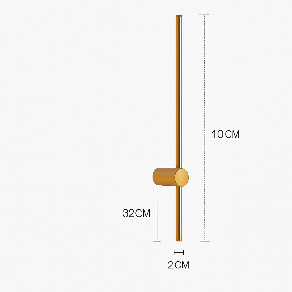 Minimalistische LED Wandlamp Lang