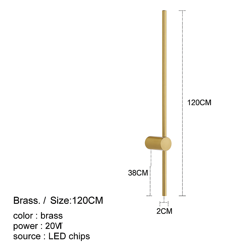Minimalistische LED Wandlamp Lang