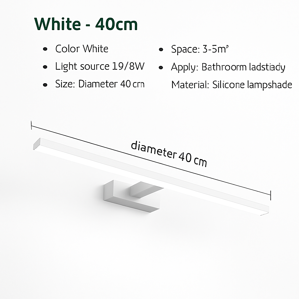 moderne LED wandlamp drie kleuren verlichting aluminium voor make-up