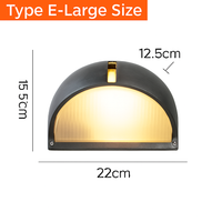 Buiten LED Wandlamp E27 Industrieel Vintage IP65 Waterdicht Glas