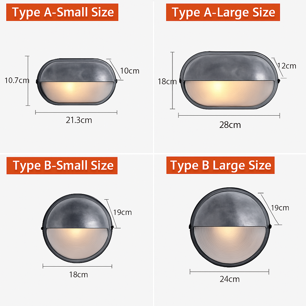 Buiten LED Wandlamp E27 Industrieel Vintage IP65 Waterdicht Glas
