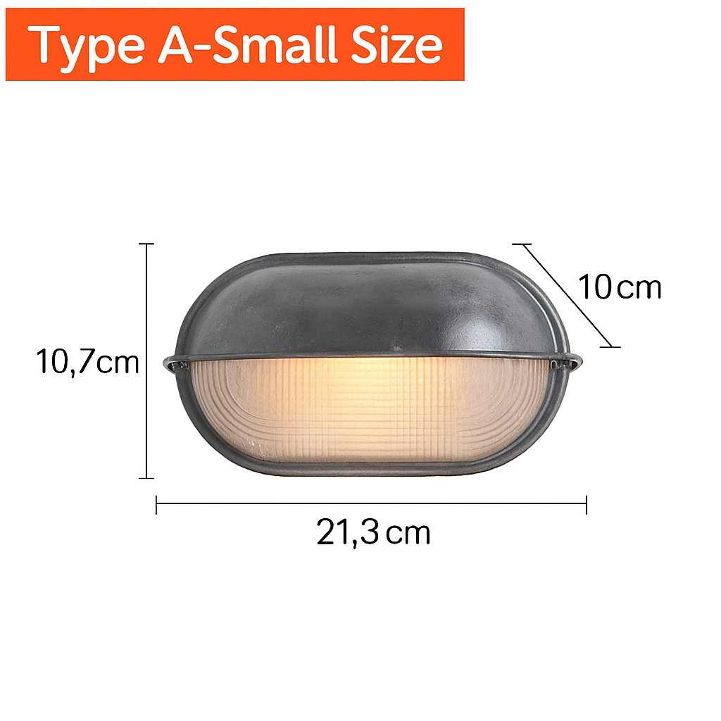 Buiten LED Wandlamp E27 Industrieel Vintage IP65 Waterdicht Glas