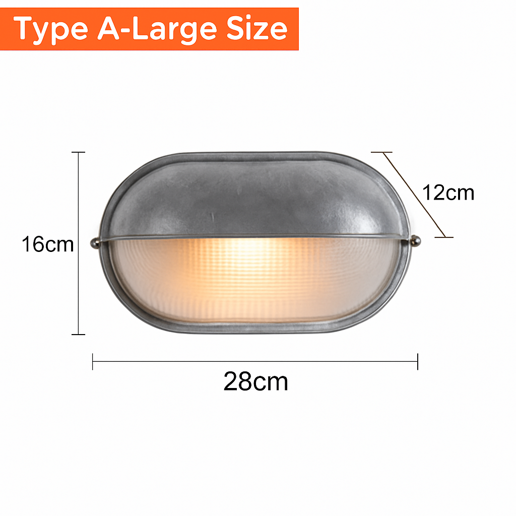 Buiten LED Wandlamp E27 Industrieel Vintage IP65 Waterdicht Glas