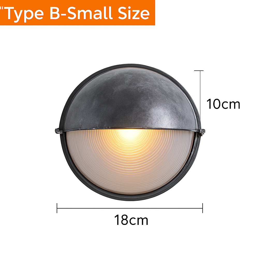 Buiten LED Wandlamp E27 Industrieel Vintage IP65 Waterdicht Glas