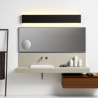 Langwerpige wandlamp van aluminium met LED Sconce