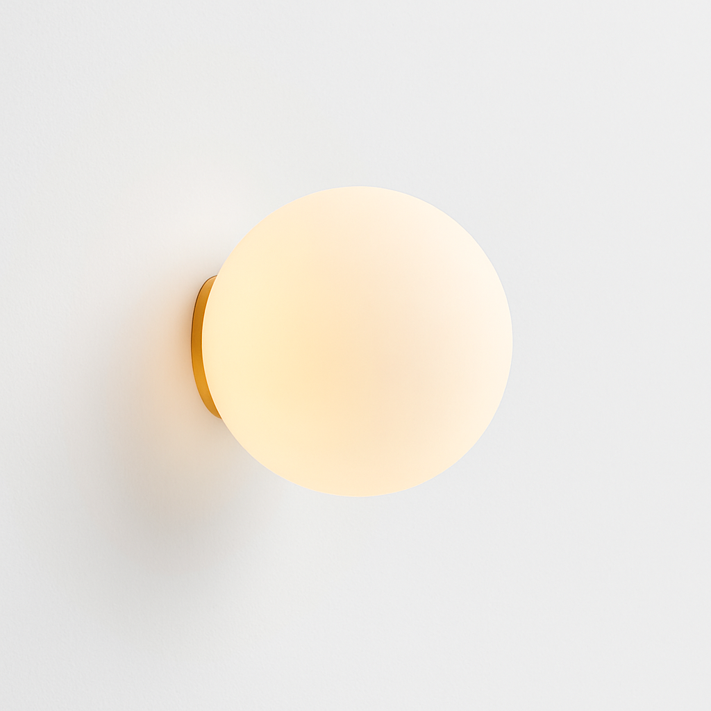 moderne wandlamp van wit glas voor diverse ruimtes