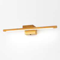 Massief houten wandlamp in nordische stijl voor badkamer spiegel