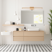 Massief houten wandlamp in nordische stijl voor badkamer spiegel