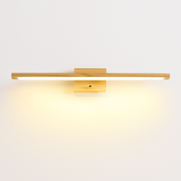 Massief houten wandlamp in nordische stijl voor badkamer spiegel