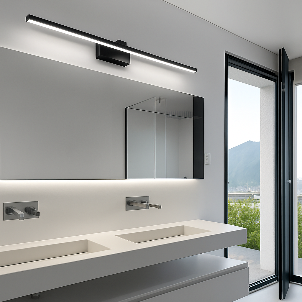 Wandlamp voor spiegel badkamer aluminium staaf