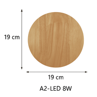 Scandinavische LED wandlamp in ovale houten vorm