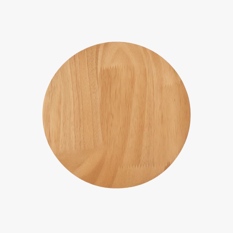 Scandinavische LED wandlamp in ovale houten vorm