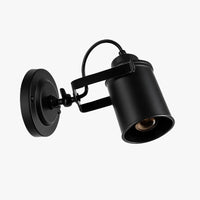 Zwarte metalen wandspot Cafe