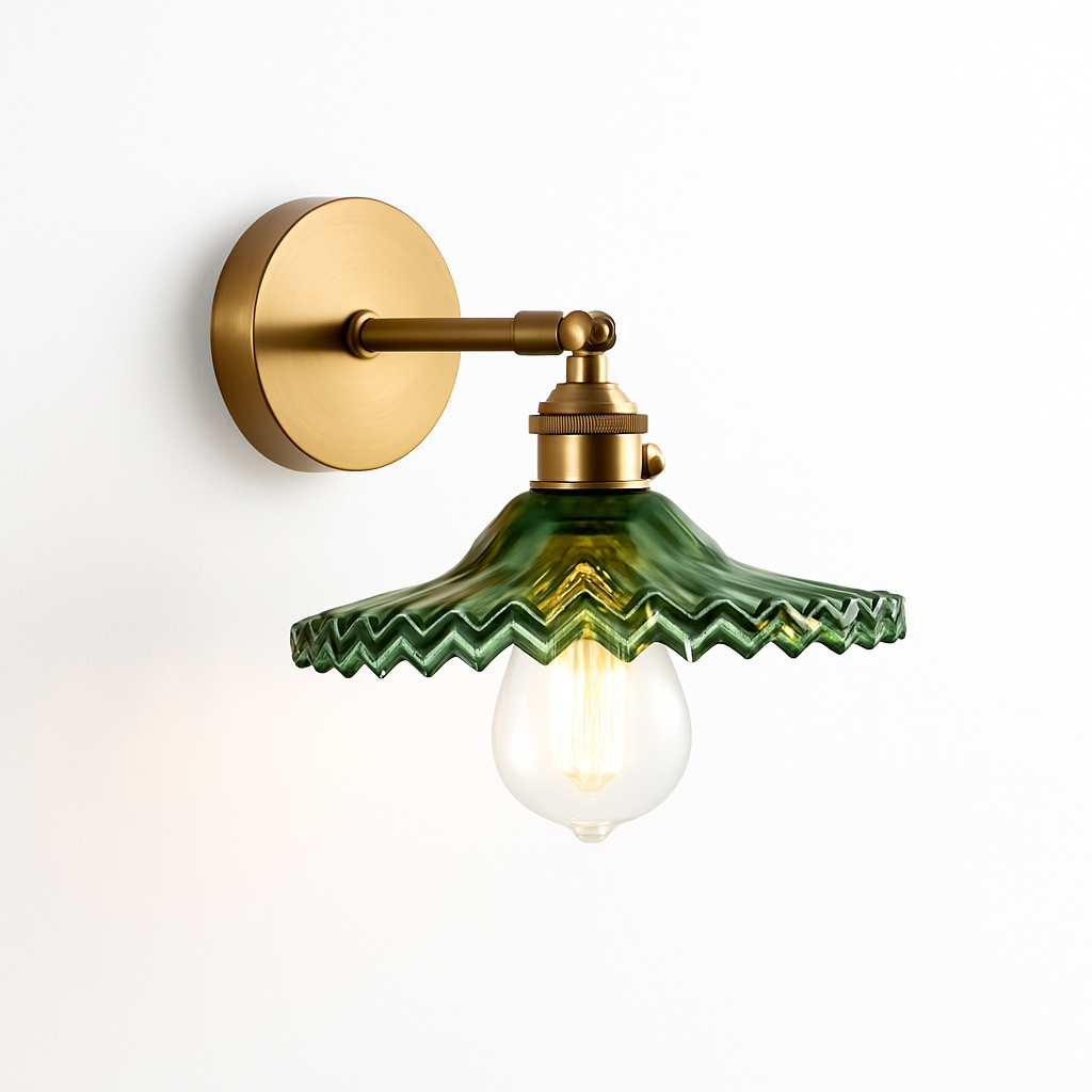 Vintage Wandlamp in Messing
