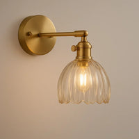Skanto | Retro Wandlamp met Tulpen Glazen Schaduw | Vintage Stijl