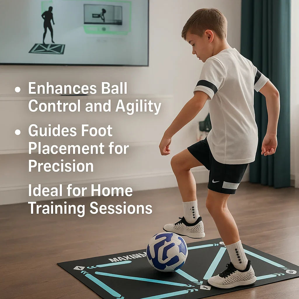 Voetbal Pro Trainingsmat | Antislip, 2x2m Ruimte voor Vaardigheidsverbetering en Thuistraining