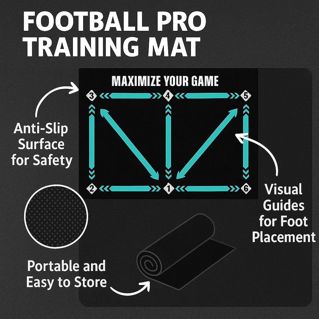 Voetbal Pro Trainingsmat | Antislip, 2x2m Ruimte voor Vaardigheidsverbetering en Thuistraining