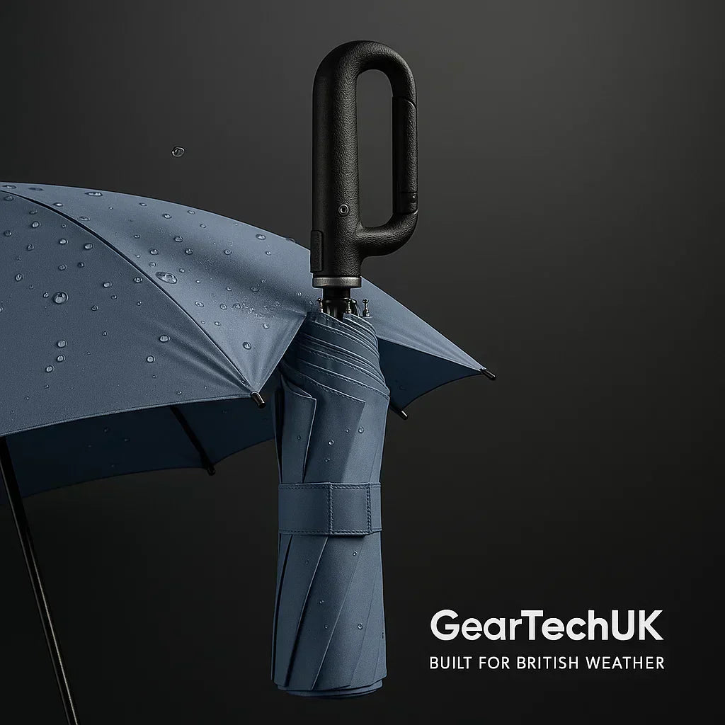 AerisGuard Winddichte Automatische Vouwparaplu met Gesp Handvat voor Elk Weer