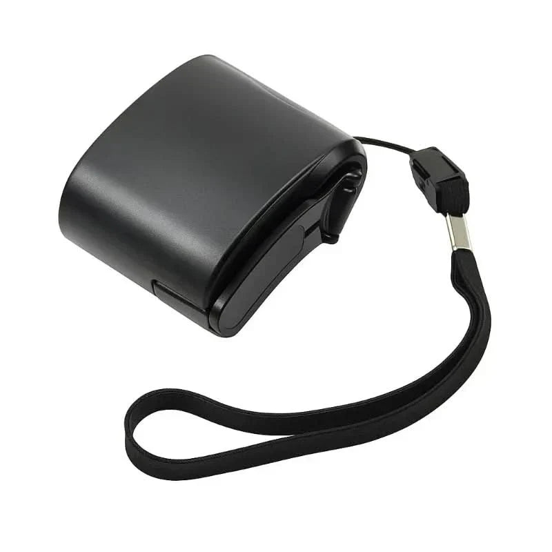 Draagbare noodoplaadapparaat met handcrank, USB-aansluiting en LED-display